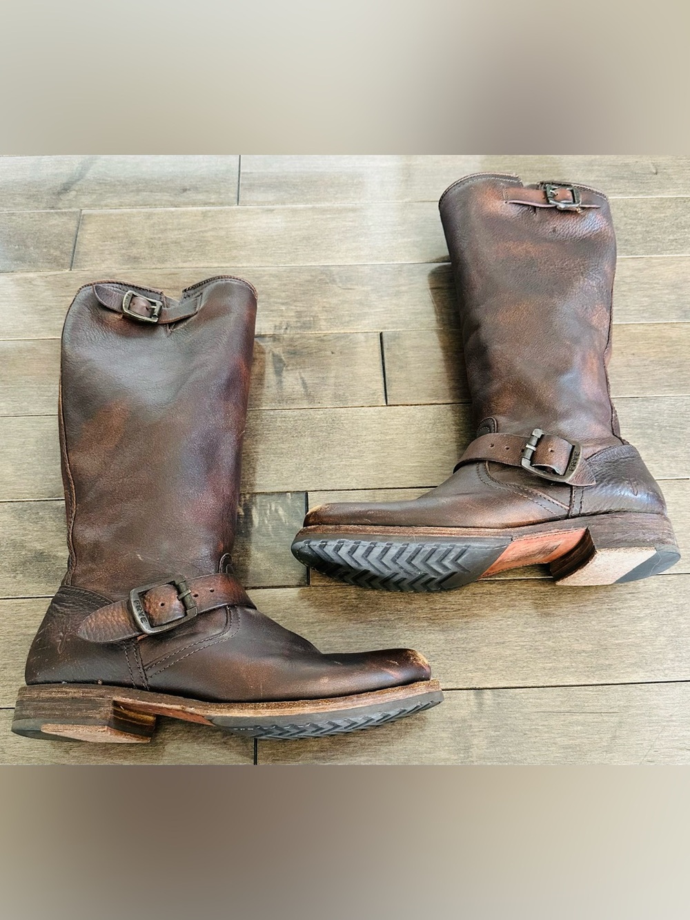Women’s Brown Sz 9B Frye Veronica Slouch 2 Knee Hight Boots